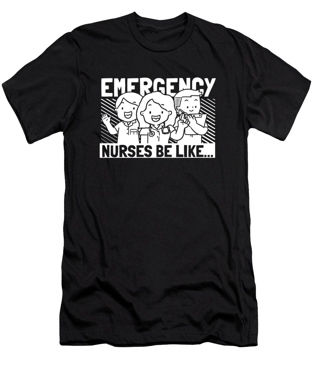 2 Funny Nursing Hospital Caretaker Emergency Nurse Crazy Squirrel T-Shirt