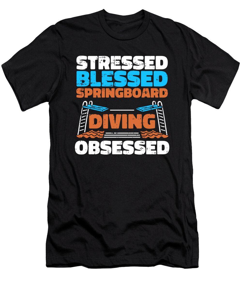 2 Funny Platform Diver Springboard Diving Crazy Squirrel T-Shirt