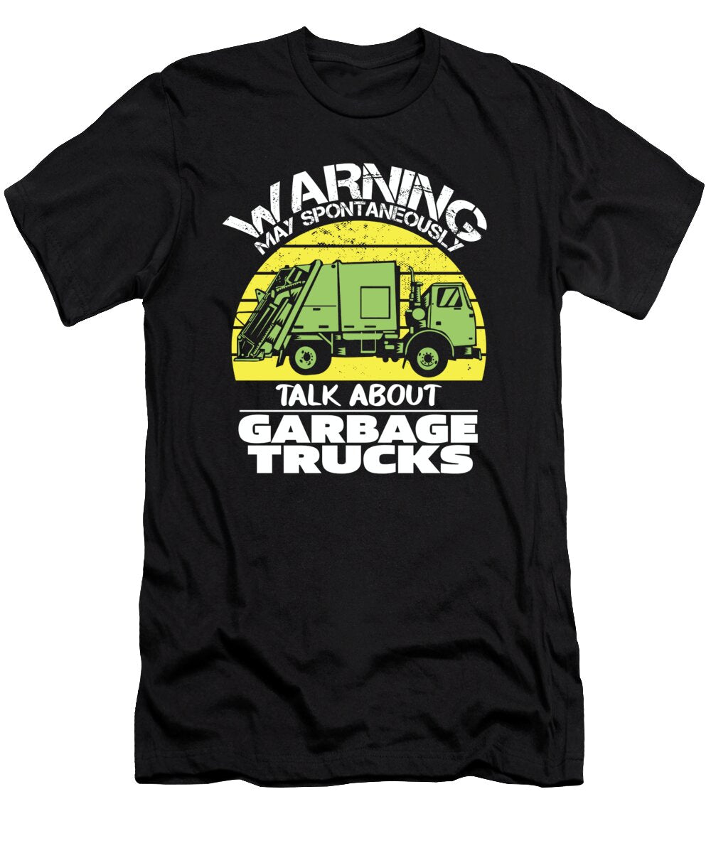 2 Funny Truck Driver Rig Trucker Trucking Garbage Truck Crazy Squirrel T-Shirt