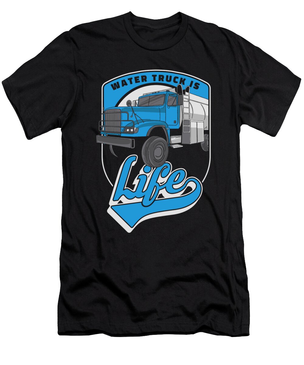 2 Funny Truck Driver Rig Trucker Trucking Water Truck Driver Crazy Squirrel T-Shirt