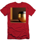 2 Gold Reflective Coffee Cup with Black Lid on Warm Ambient Lighting Talha Khan T-Shirt
