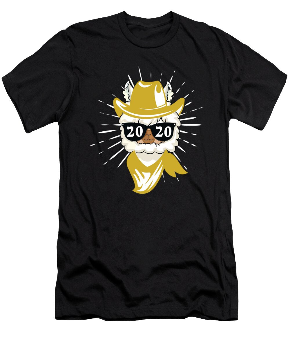 2 Happy New Year 2020 Llama Holiday Gift Haselshirt T-Shirt