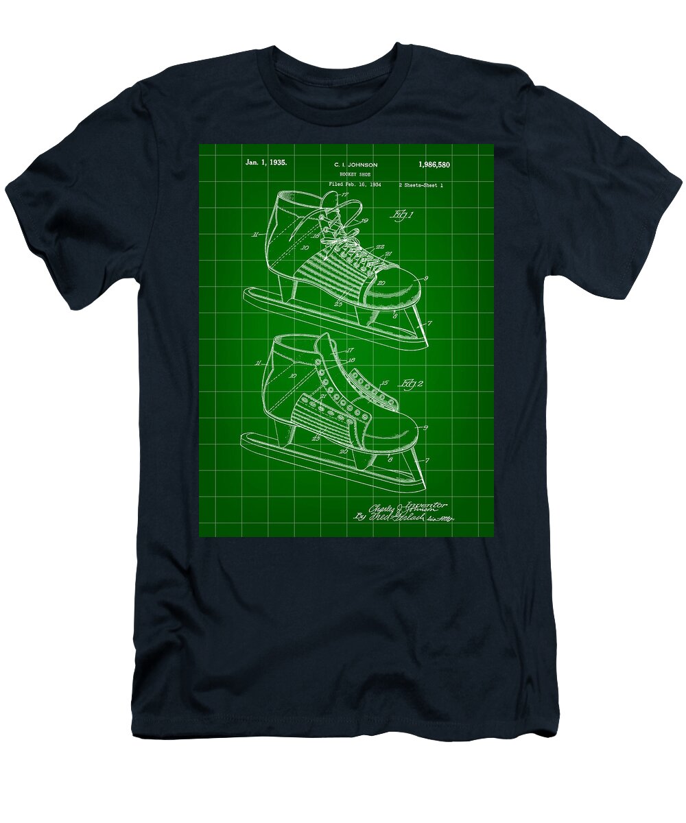 2 Hockey Shoe Patent 1935 Stephen Younts T-Shirt