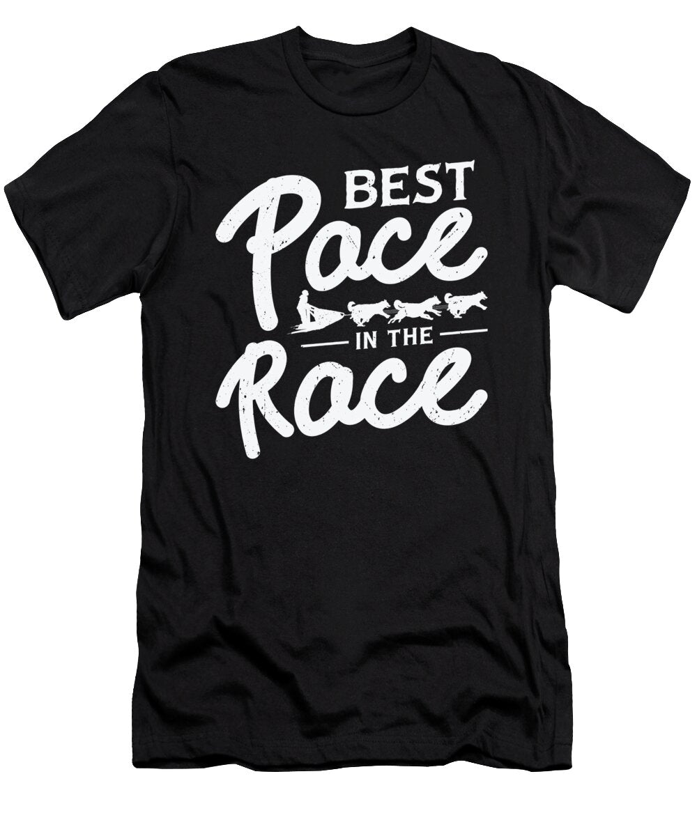 2 Husky Sledding Best Pace Sled Dog Racing Alaskan Racers Toms Store T-Shirt