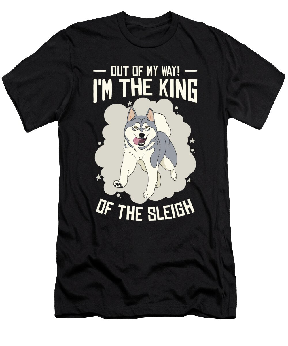 2 Husky Sledding King of the Sleigh Sled Dog Racing Alaskan Racers Toms Store T-Shirt