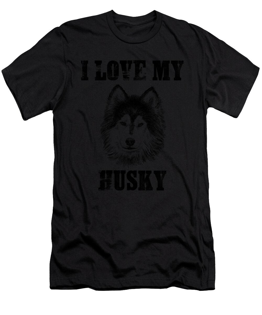2 I Love My Husky Dogs Puppy Animal Owners Doggie Pet Lovers Rescue Dog Gift Thomas Larch T-Shirt