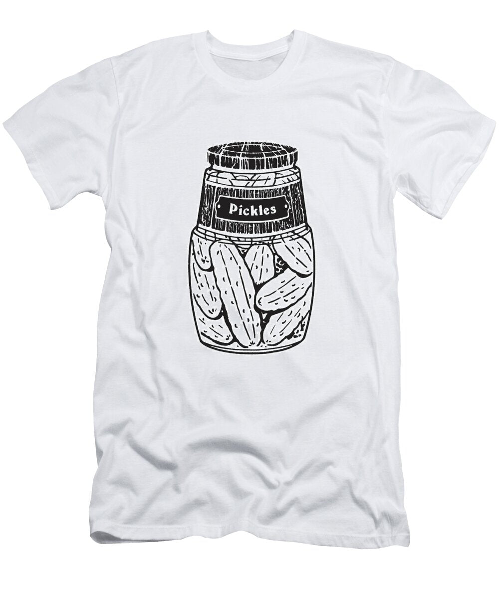 2 Illustration with Jar of Pickles Csa Images T-Shirt
