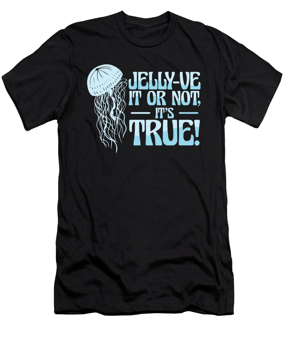 2 Jellyfish Flowers Entangled Swimming Wordplay Pun Toms Store T-Shirt