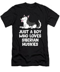 2 Just a Boy Who Loves Siberian Huskies Eq Designs T-Shirt