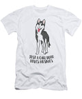 2 Just a Girl Who Loves Huskies Cute Husky Girl Eq Designs T-Shirt