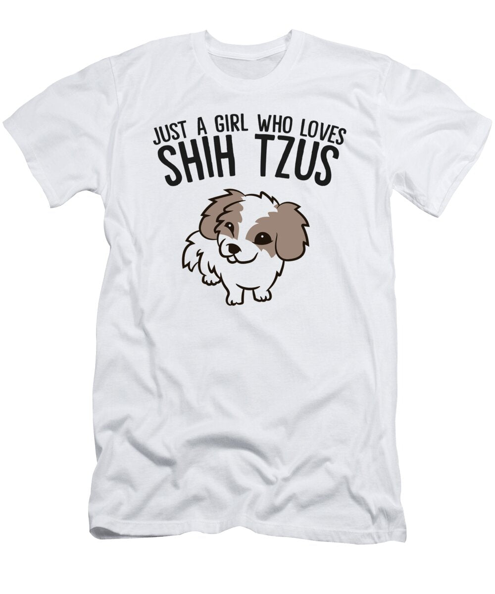 2 Just a Girl Who Loves Shih Tzus Eq Designs T-Shirt