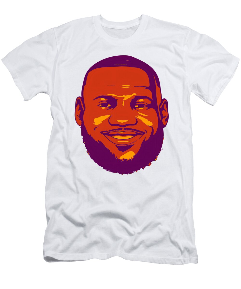 2 Lebron James Vibrant Portrait Kenvin Tran T-Shirt