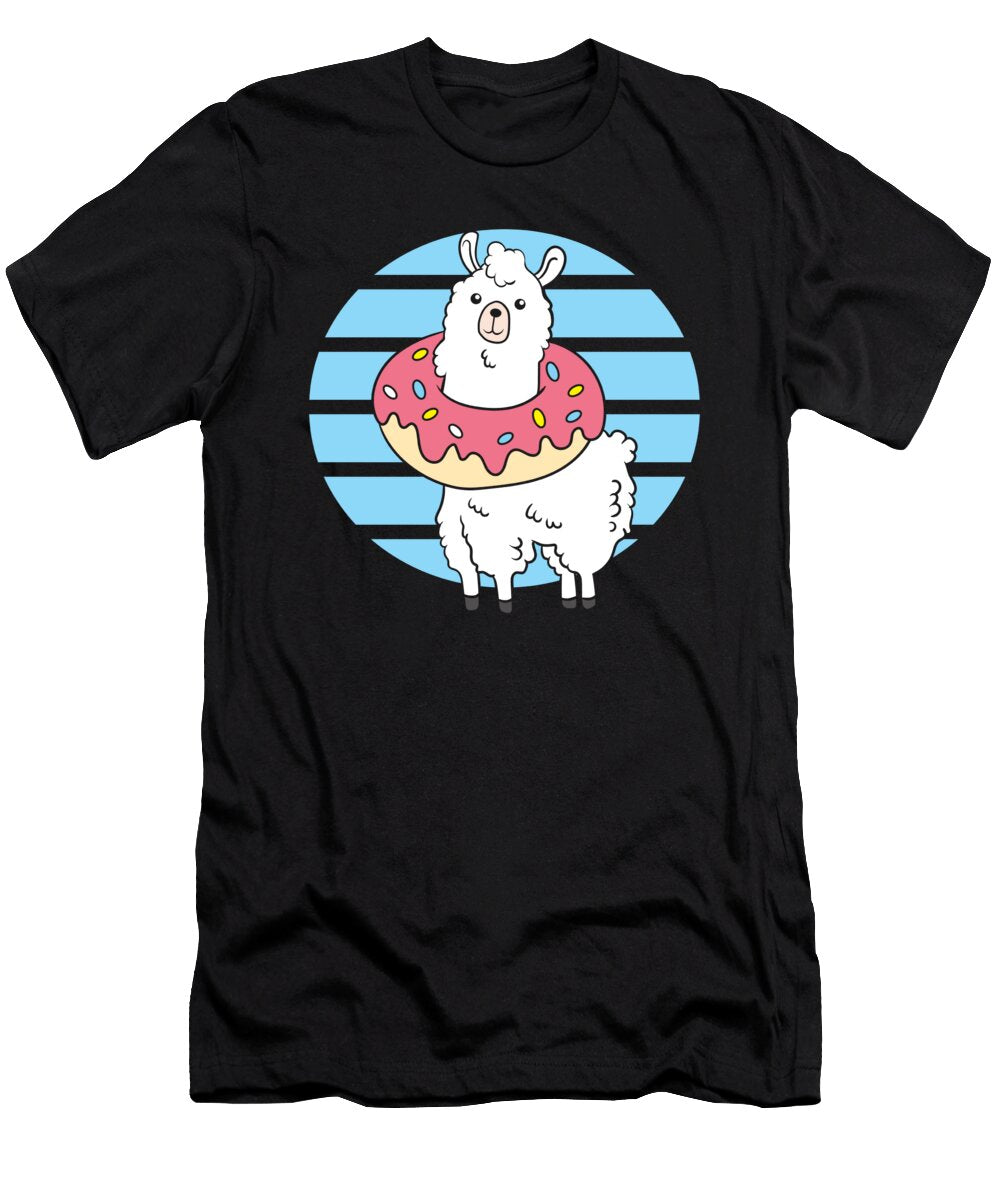 2 Llama in Donut Animal Lover Alpaca Gift Haselshirt T-Shirt