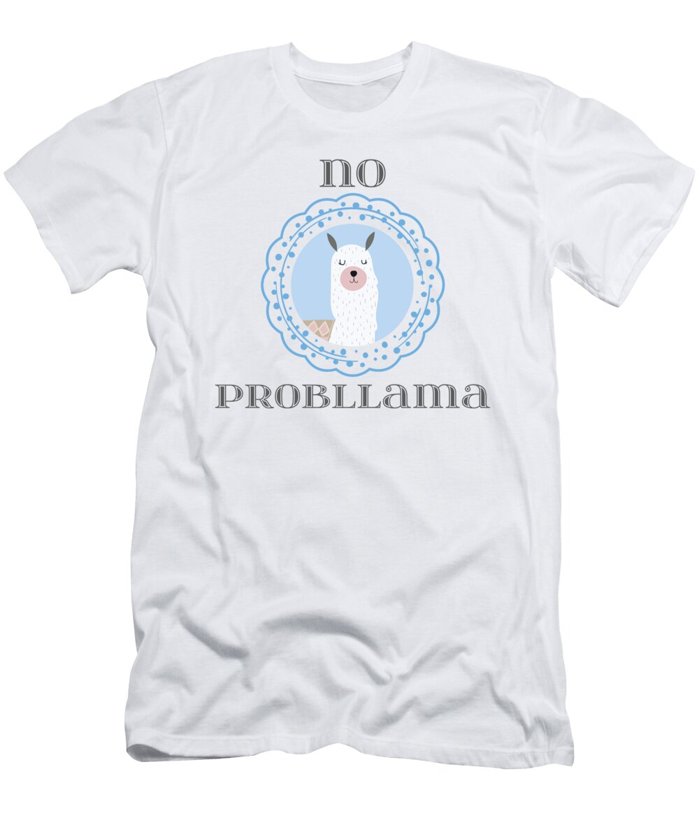 2 Llama Lover and Alpaca Lover Gift No Probllama Gift James C T-Shirt