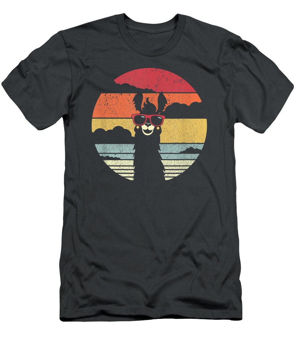 2 Llama Retrotyle Alpaca Autumn Yating T-Shirt