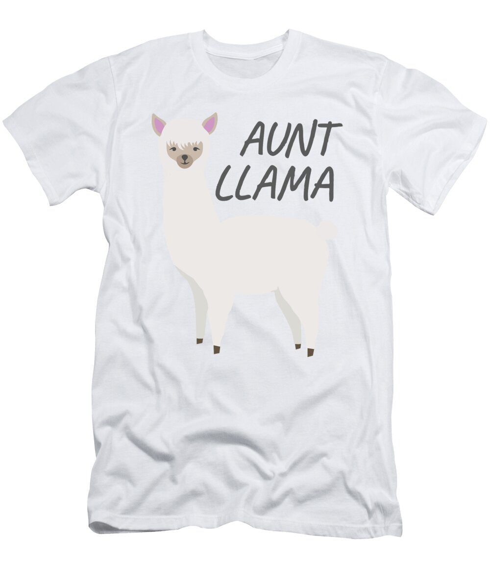 2 Matching Family Llama Gift Aunt Llama for Auntie Gift James C T-Shirt