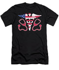 2 Medical Professional American Flag Stethoscope Caduceus Kanig Designs T-Shirt