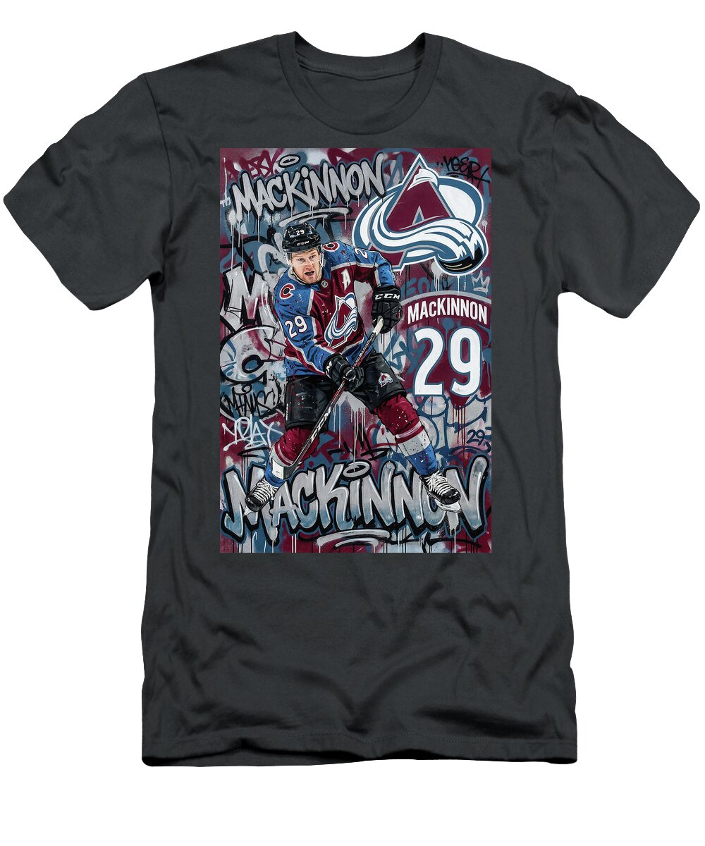 2 Nathan Mackinnon Graffiti Poster Hockey Player NHL Sampadart Gallery T-Shirt