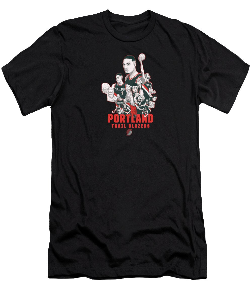2 NBA Portland Trail Blazers Jug Head T-Shirt