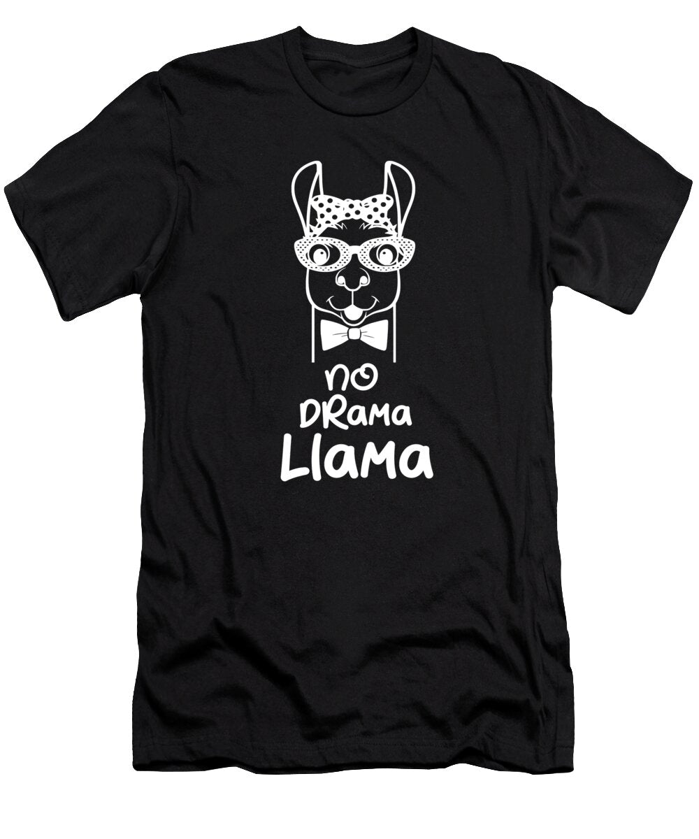 2 No Drama Lama No Probllama Alpaca Gift Evgenia Halbach T-Shirt