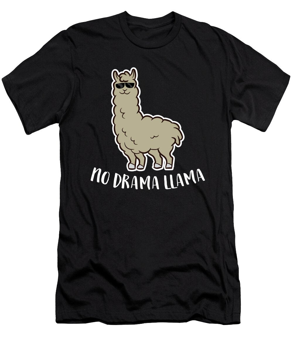 2 No Drama Llama Funny Alpaca Lover Llamas Eq Designs T-Shirt