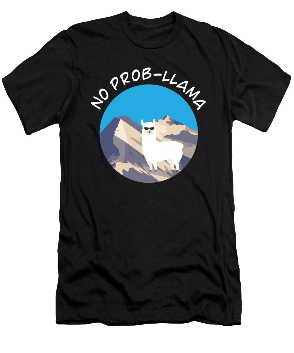 2 No Probllama Llama Animal Lover Gift Idea Haselshirt T-Shirt