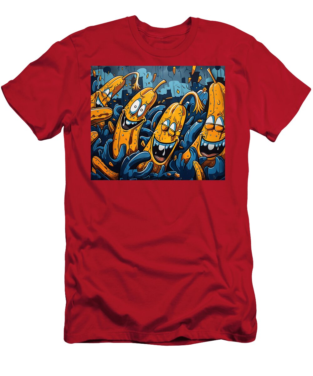 2 Pickle Me Pittsburgh a Fun and Whimsical Painting Idea Based on the Citys Pickle Festival Tommy Mcdaniel T-Shirt