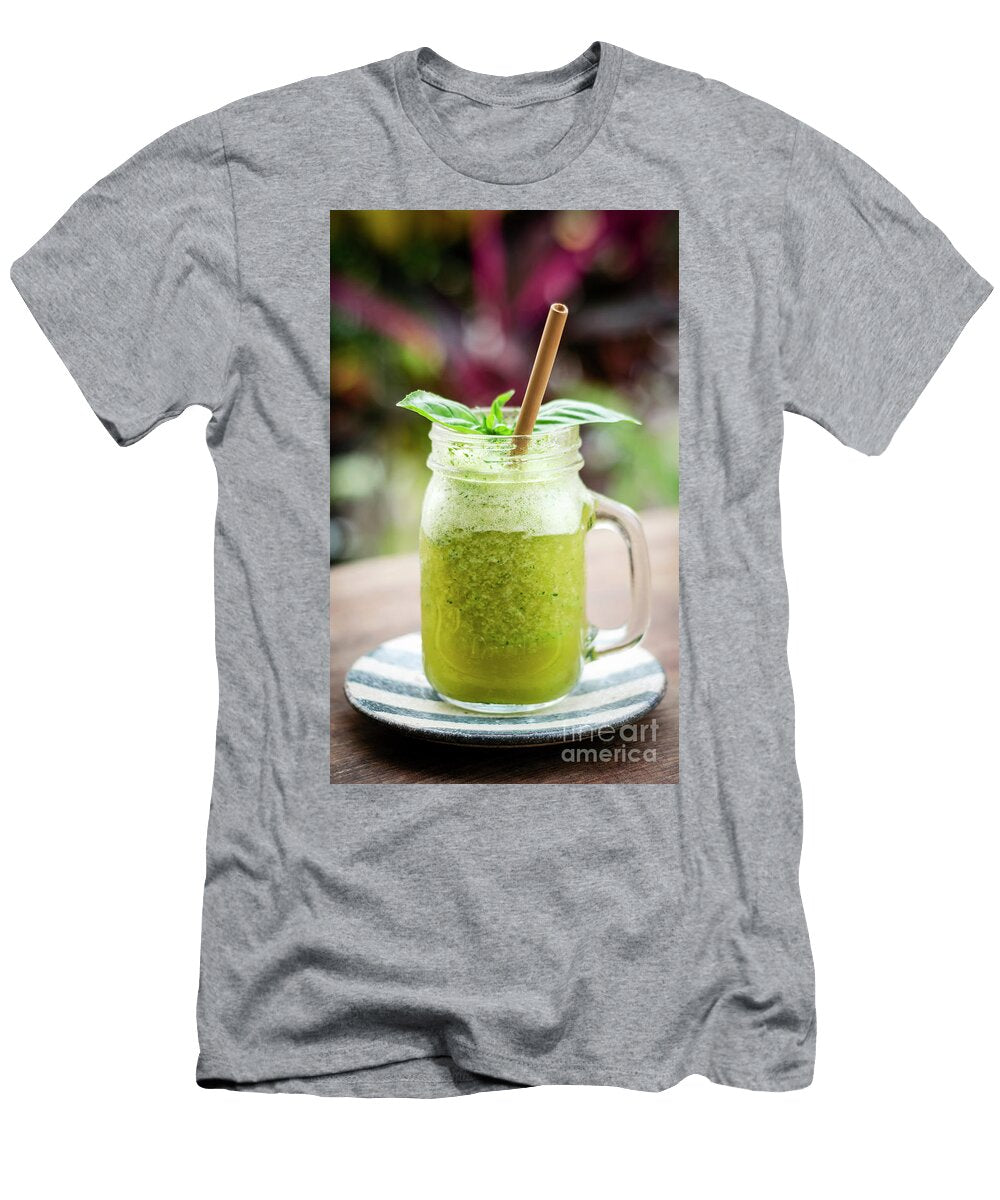 2 Pineapple Kiwi and Basil Fruit Detox Healthy Smoothie Drink Jm Travel Photography T-Shirt