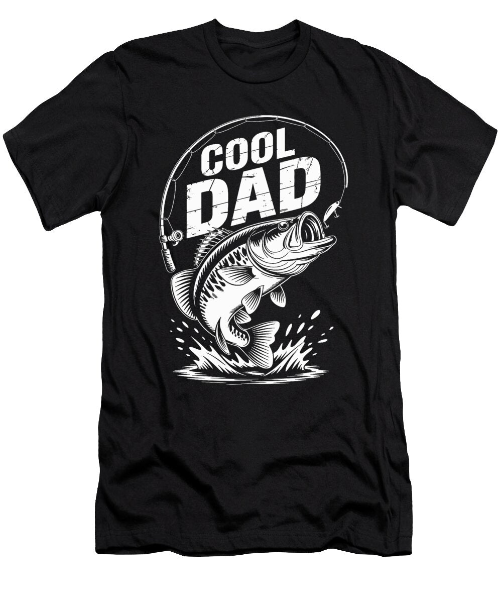 2 Reel Cool Dad Fishing Papa Fathers Day Dad Fish Sophie Eleanor T-Shirt