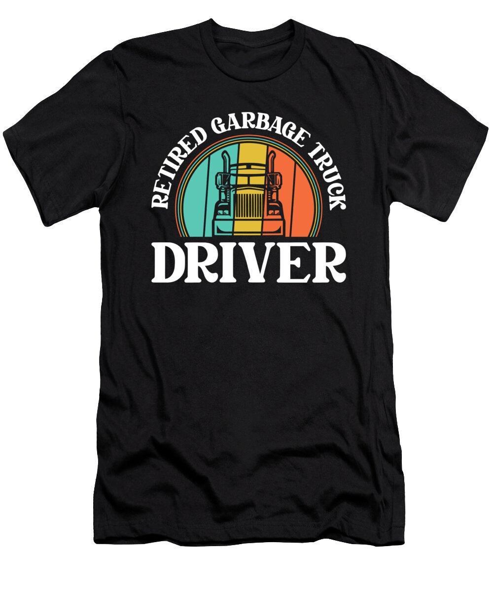 2 Retro Truck Driver Retired Trucking Vintage Garbage Truck Crazy Squirrel T-Shirt