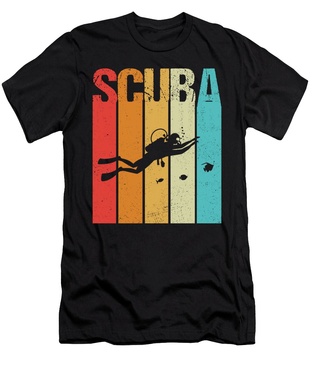 2 Scuba Diver Vintage Retro Honey Shop Art T-Shirt
