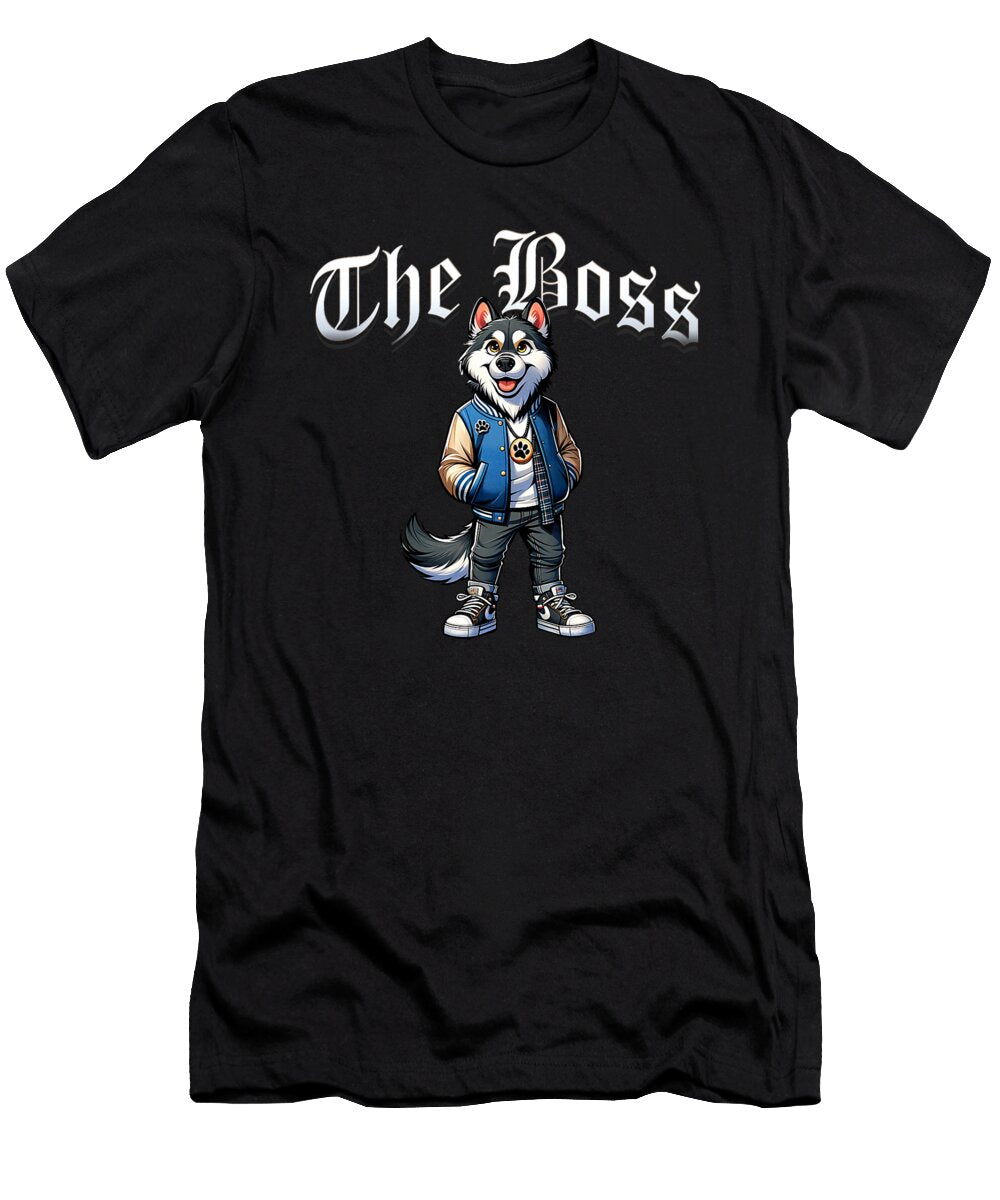 2 Shepsky Dog the Boss Cool Jacket Outfit Dog Mom Zyneu Gangd T-Shirt