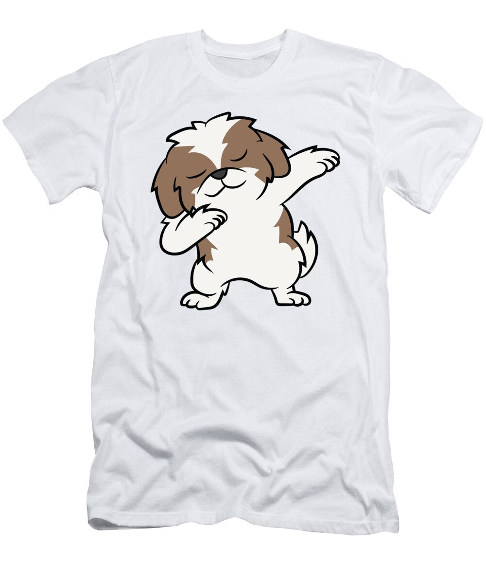 2 Shih Tzu Dabbing Love Shih Tzu Dogs Eq Designs T-Shirt
