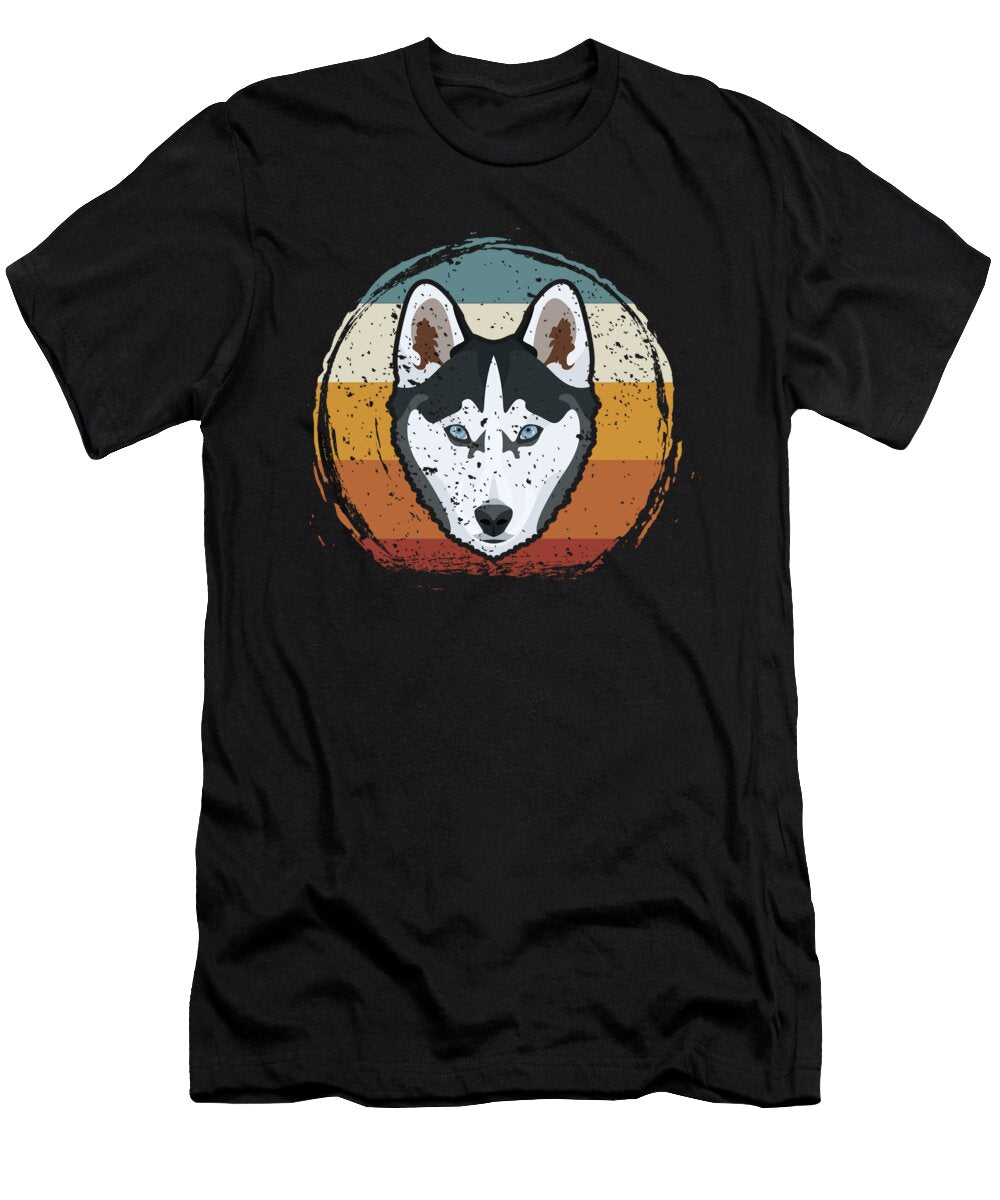2 Smiling Husky Retro Greenoptix T-Shirt