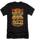 2 Thanksgiving Feast Pumpkin Pie Turkey Gravy Count Me in Kanig Designs T-Shirt