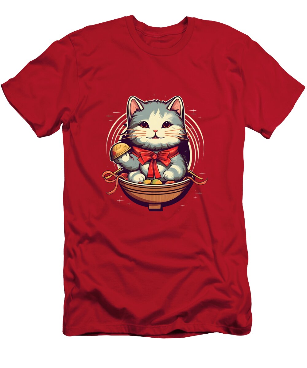 2 the Kawaii Japanese Ramen Cat Toni Q T-Shirt