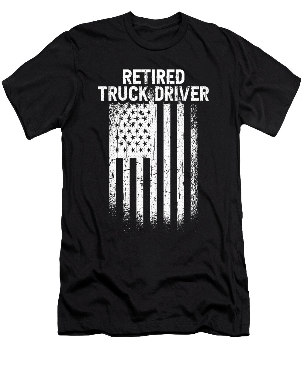 2 Truck Driver Big Rig Trucking Retired Trucker Crazy Squirrel T-Shirt
