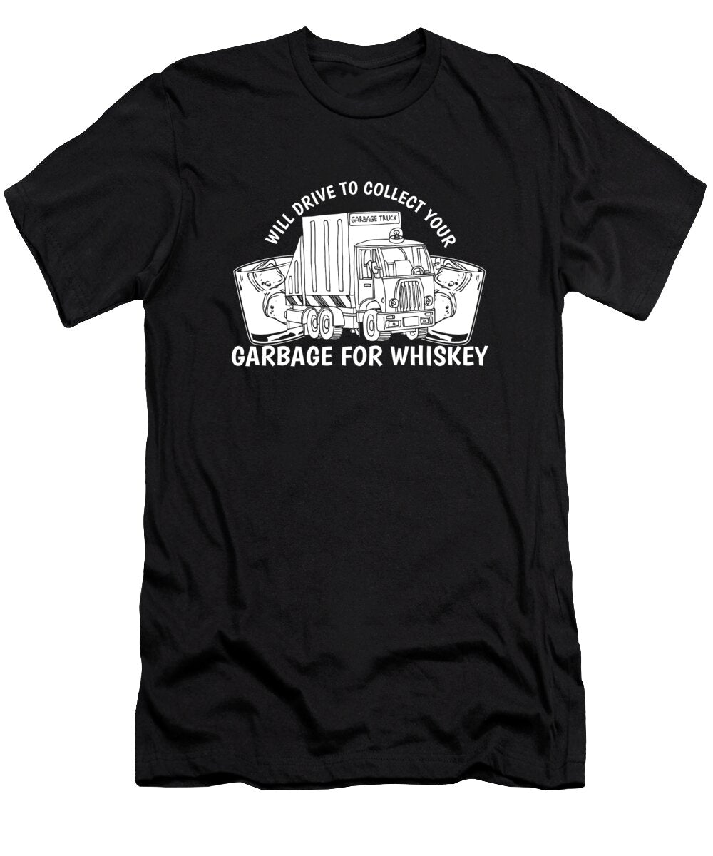 2 Truck Driver Rig Trucker Trucking Garbage Truck Crazy Squirrel T-Shirt