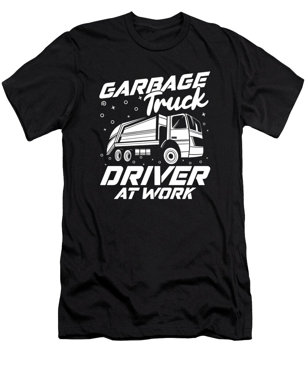 2 Truck Driver Trucker Trucking Rig Garbage Truck Crazy Squirrel T-Shirt