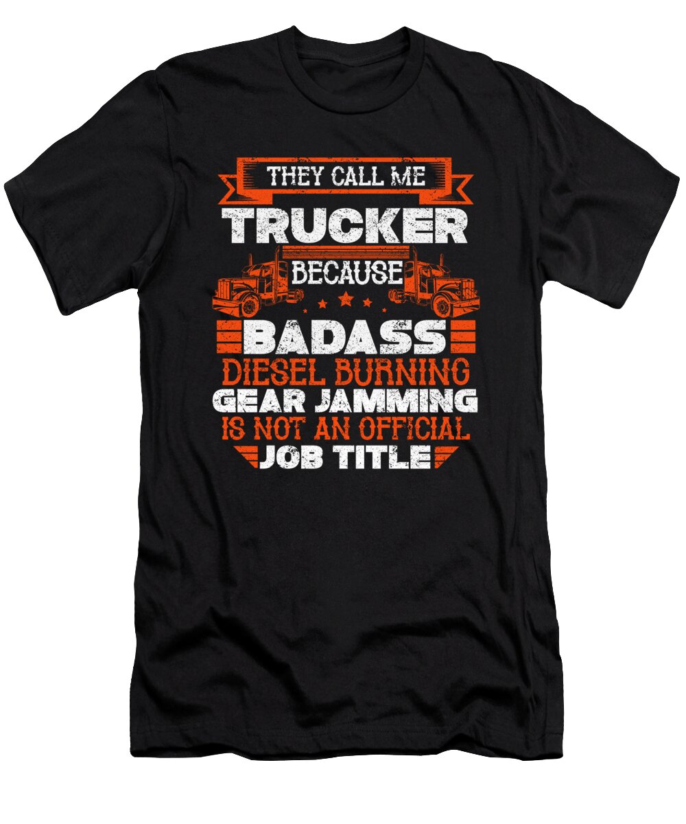 2 Truck Driver Trucking Trucker Crazy Squirrel T-Shirt