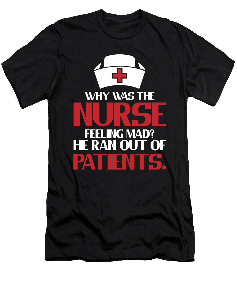 24 Nursing Caretaker Hospital Registered Nurse Crazy Squirrel T-Shirt