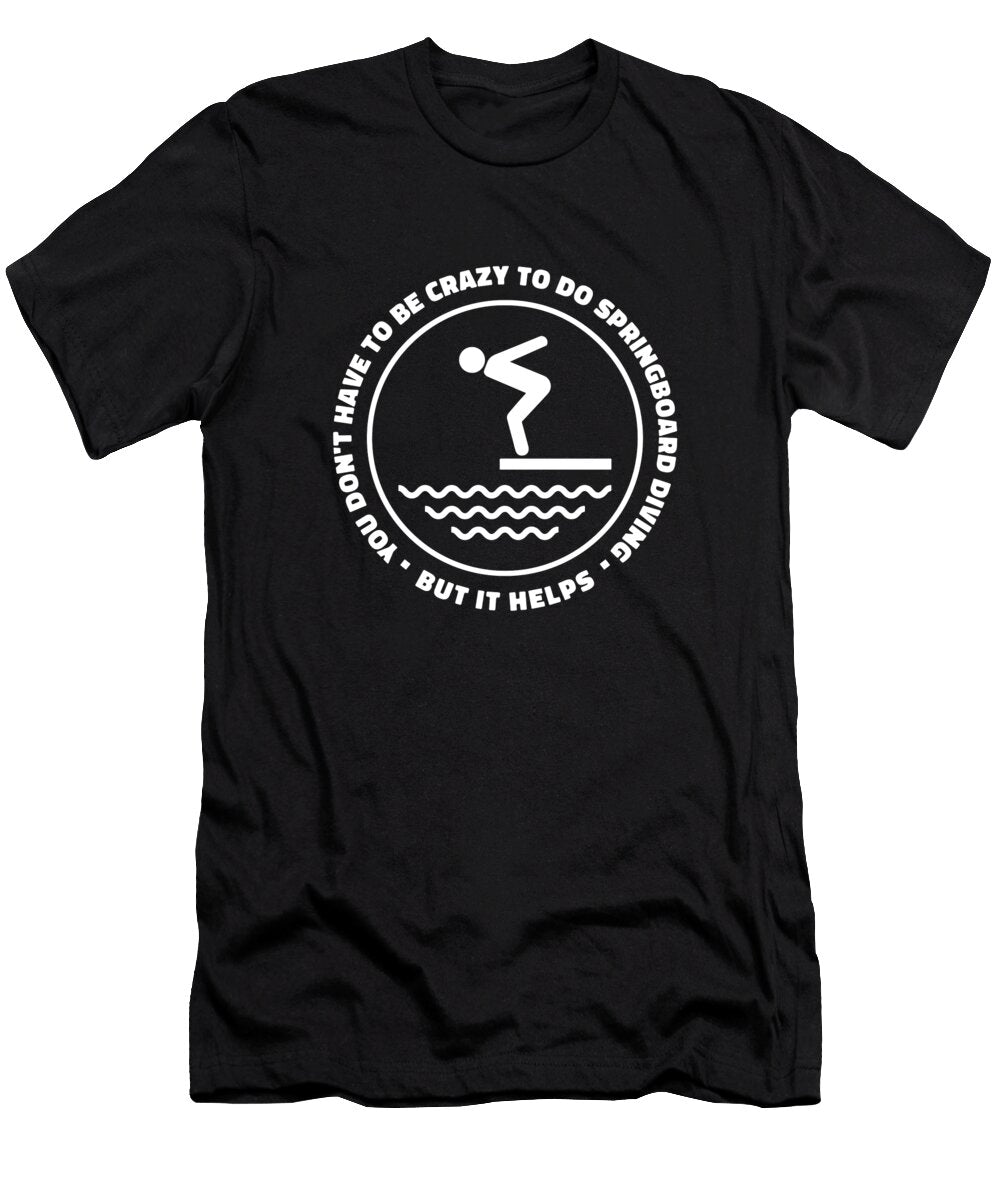 25 Funny Platform Diver Springboard Diving Crazy Squirrel T-Shirt