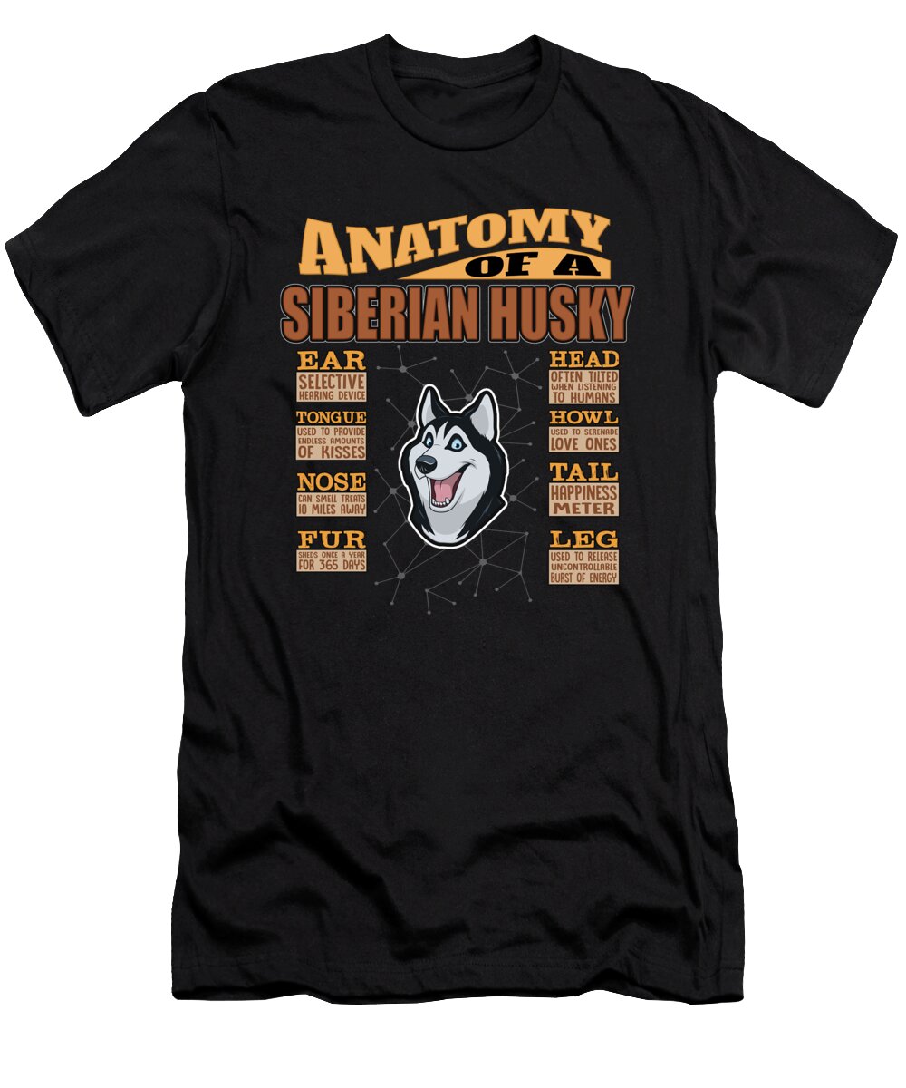 3 Anatomy of a Siberian Husky Jose O T-Shirt