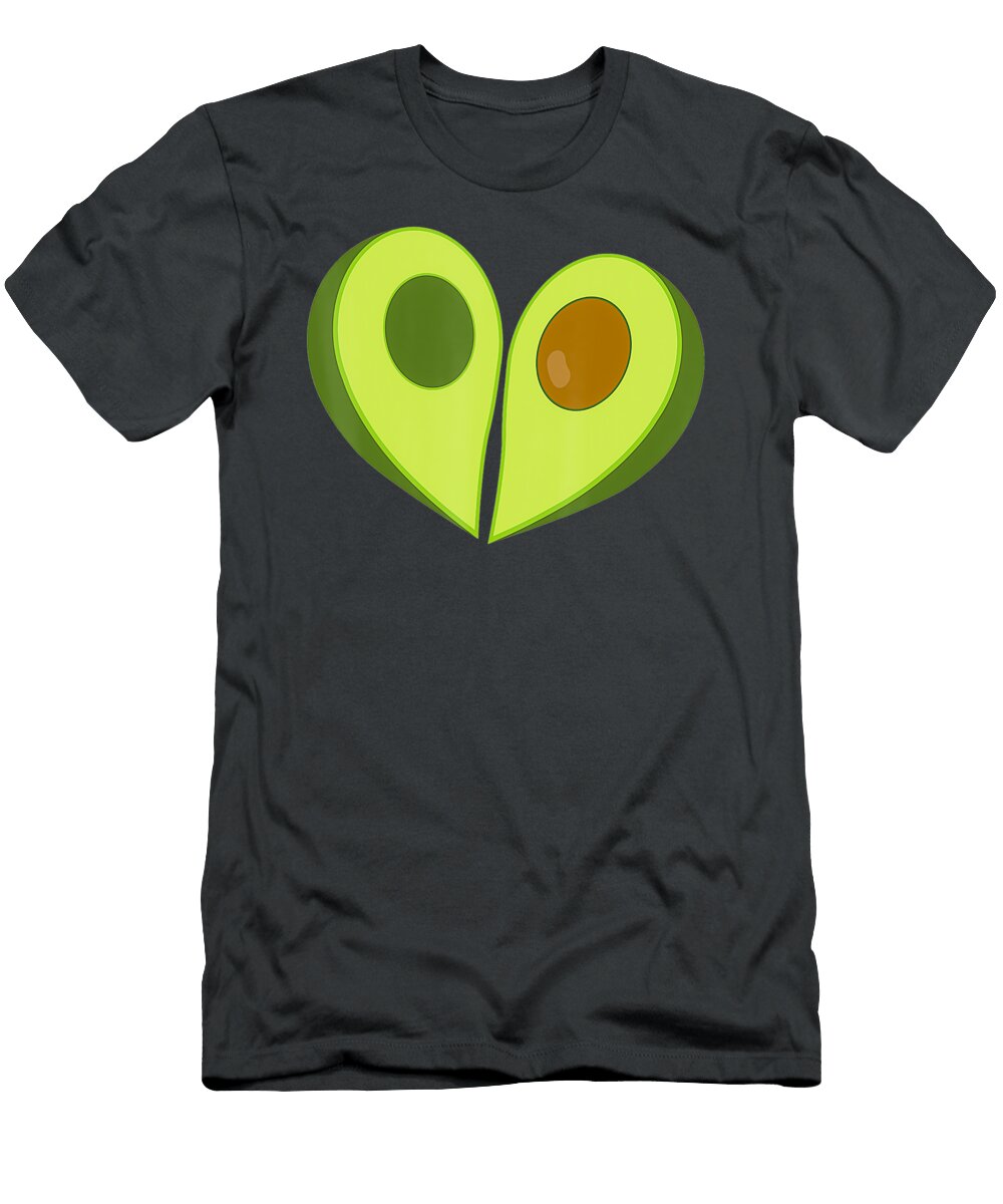 3 Avocado Heart Cool Guacamole Valentines Day Handsley Nguyen T-Shirt