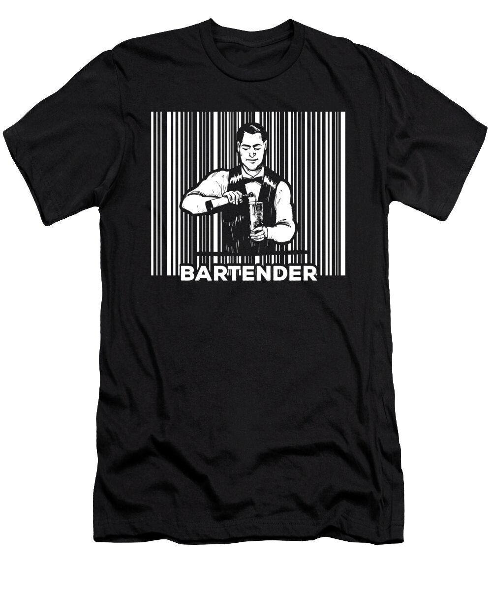 3 Bartender Barkeeper Barmaid Barman Crazy Squirrel T-Shirt