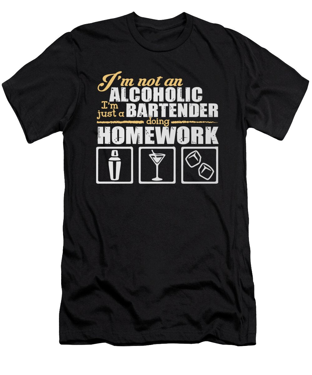 3 Bartender Barmaid Cocktail Barkeeper Bar Pub Gift Muc Designs T-Shirt
