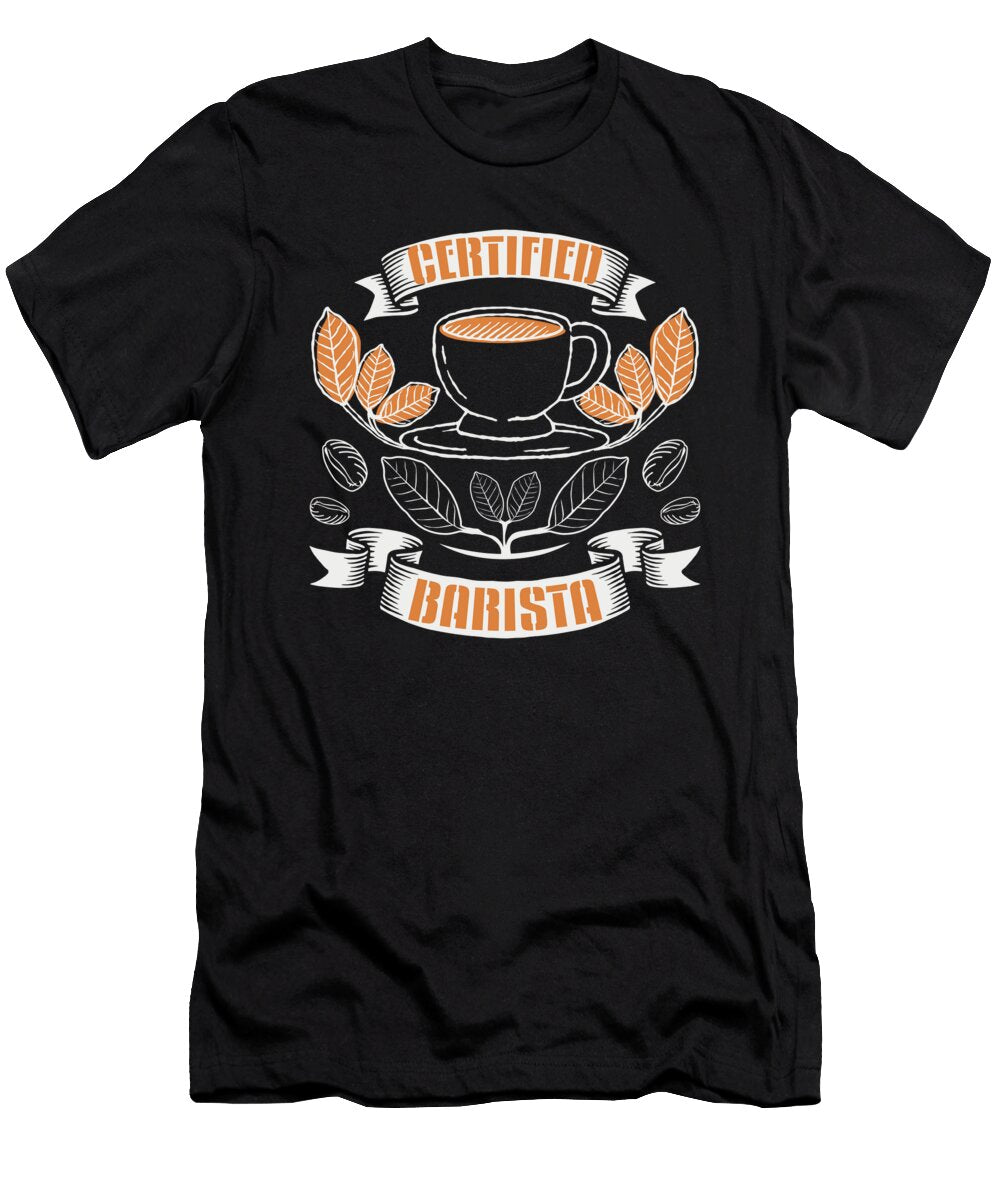 3 Certified Barista Vintage Coffee Cappuccino Greenoptix T-Shirt
