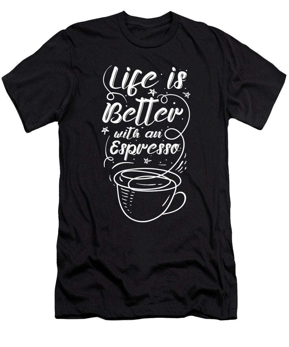 3 Coffee Espresso Barista Beans Espresso Crazy Squirrel T-Shirt