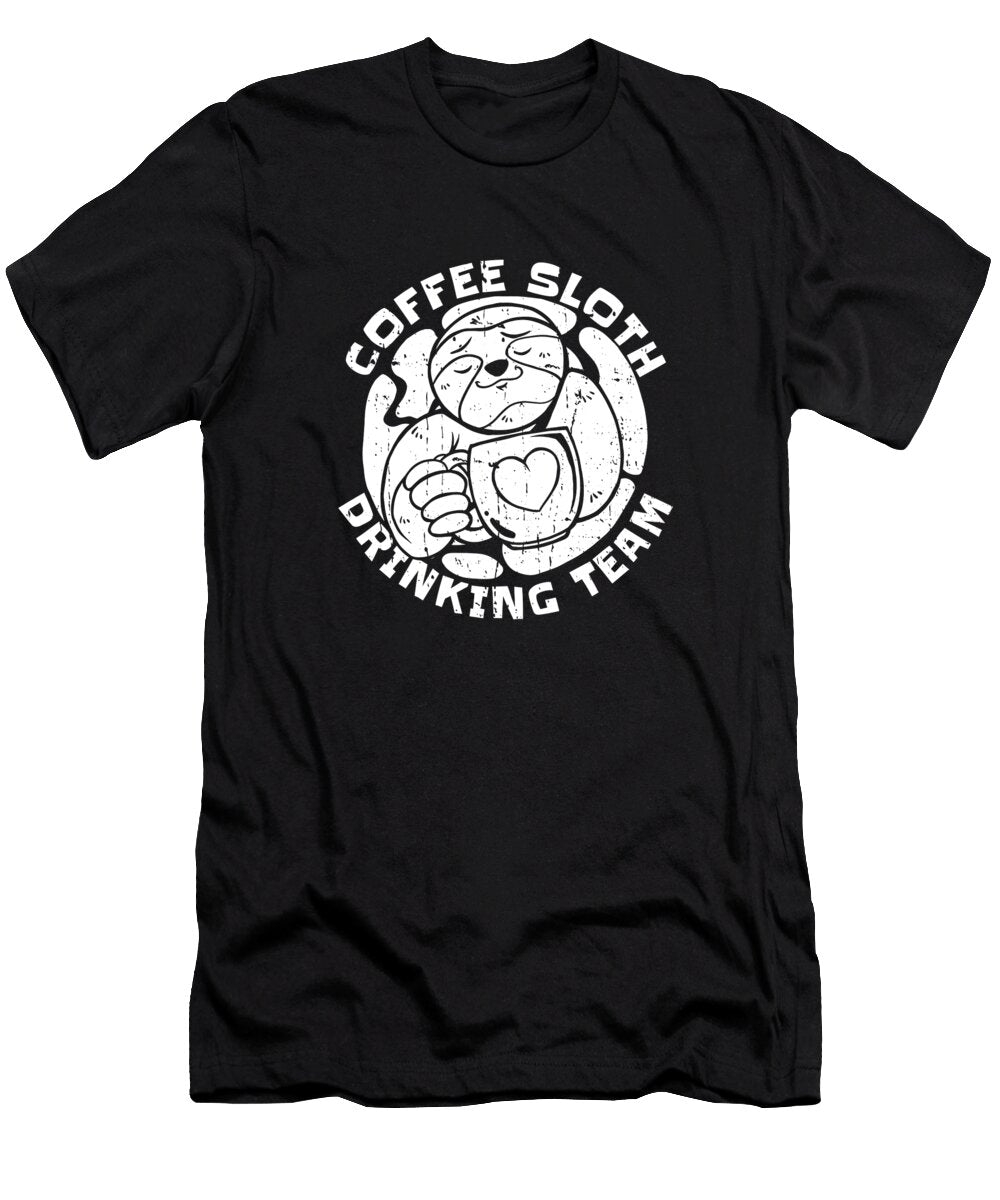 3 Coffee Sloth Crazy Squirrel T-Shirt