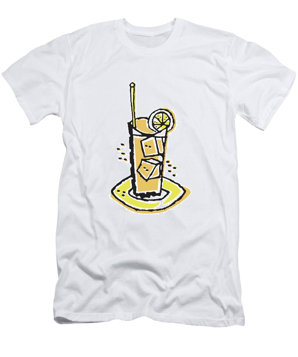 3 Cold Beverage on Ice with Lemon Csa Images T-Shirt